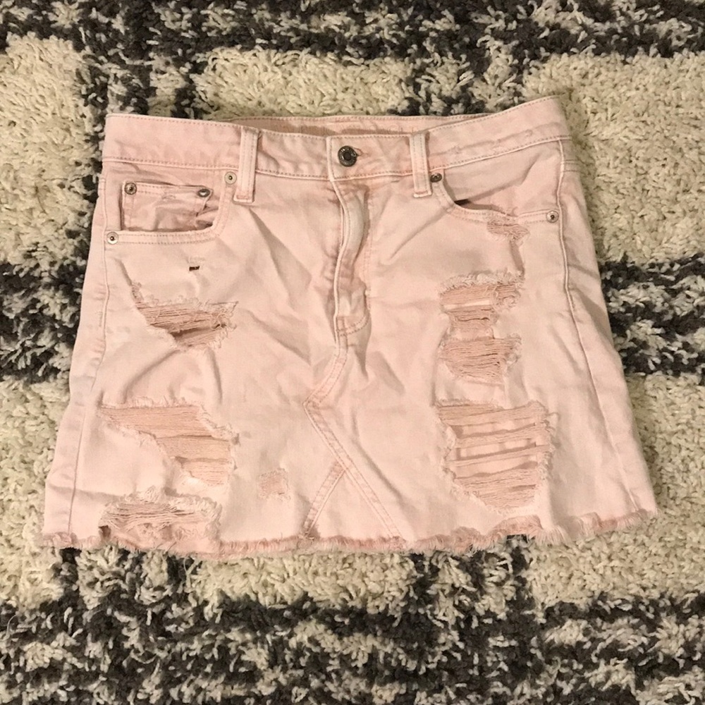 American Eagle Pink Jean Skirt
